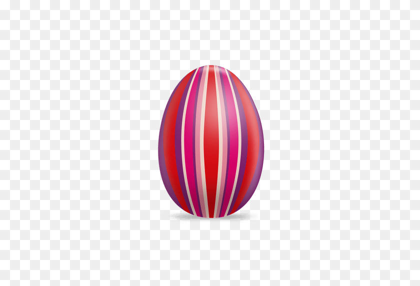 512x512 Colorful Stripes Easter Egg - Easter Egg PNG