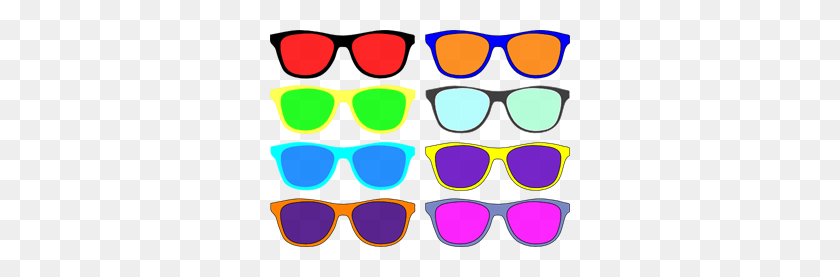 300x217 Colorful Sunglasses Png, Clip Art For Web - Aviator Clipart