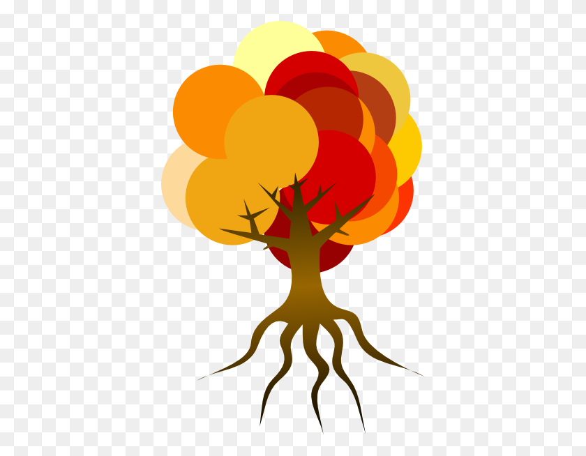 378x594 Красочное Дерево Осень Картинки - Красочный Клипарт Дерево