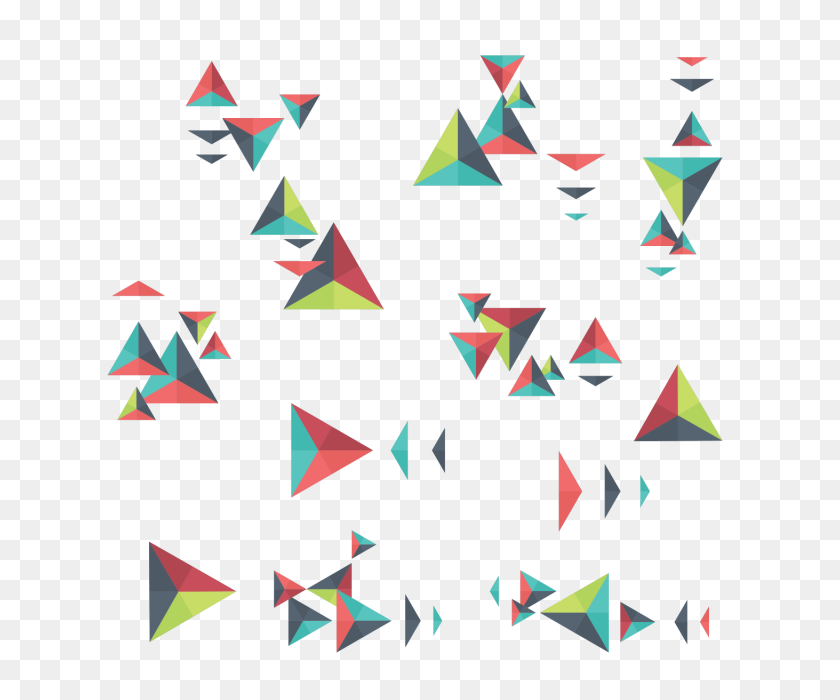 640x640 Коллекция Красочных Треугольников, Треугольник, Красочные Формы - Треугольник Png