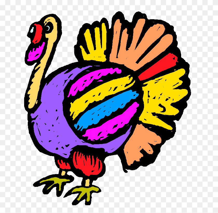 653x761 Colorful Turkey Clipart - Turkey Face Clipart