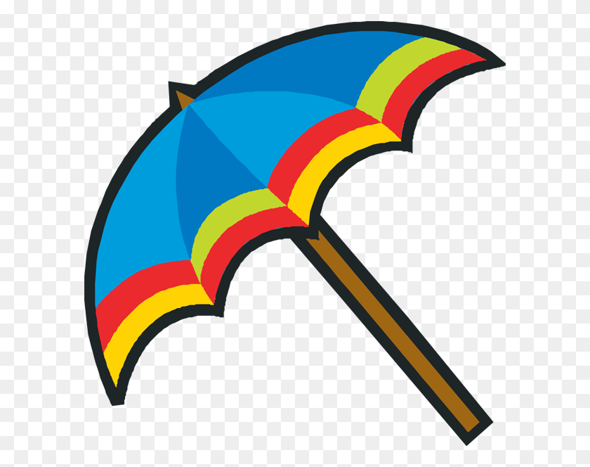 600x604 Colorful Umbrella Clip Art - Patio Clipart