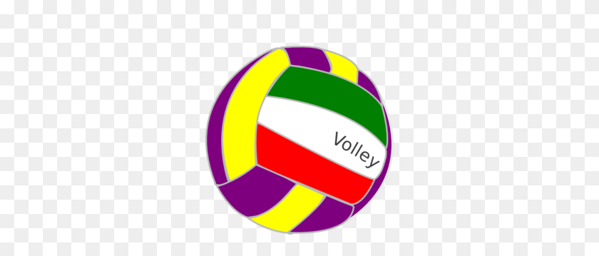 264x299 Colorful Volleyball Clip Art - Volleyball Clipart