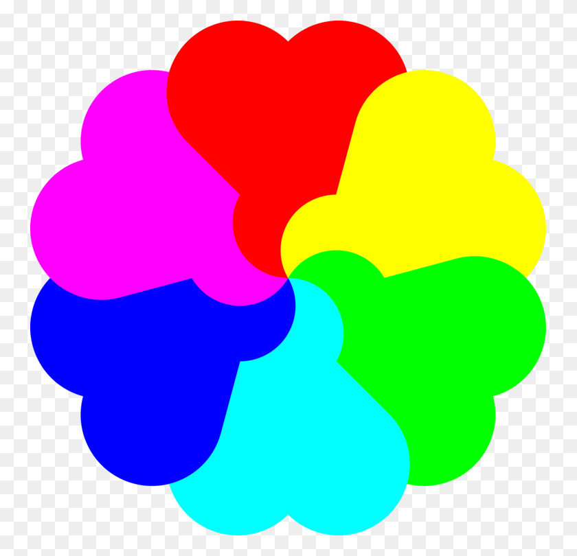 751x750 Coloring Book Computer Icons Rainbow Heart - Rainbow Heart Clipart