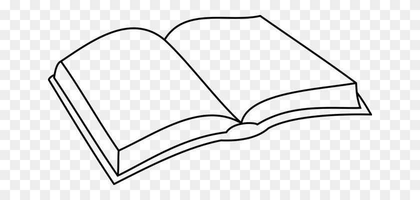648x340 Книжка-Раскраска Бумаги Линии Искусства Черный И Белый - Открытая Книга Клипарт Черный И Белый