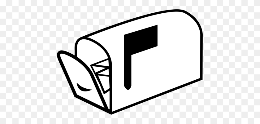 471x340 Coloring Book Post Box Paper Drawing - Email Clipart Black And White