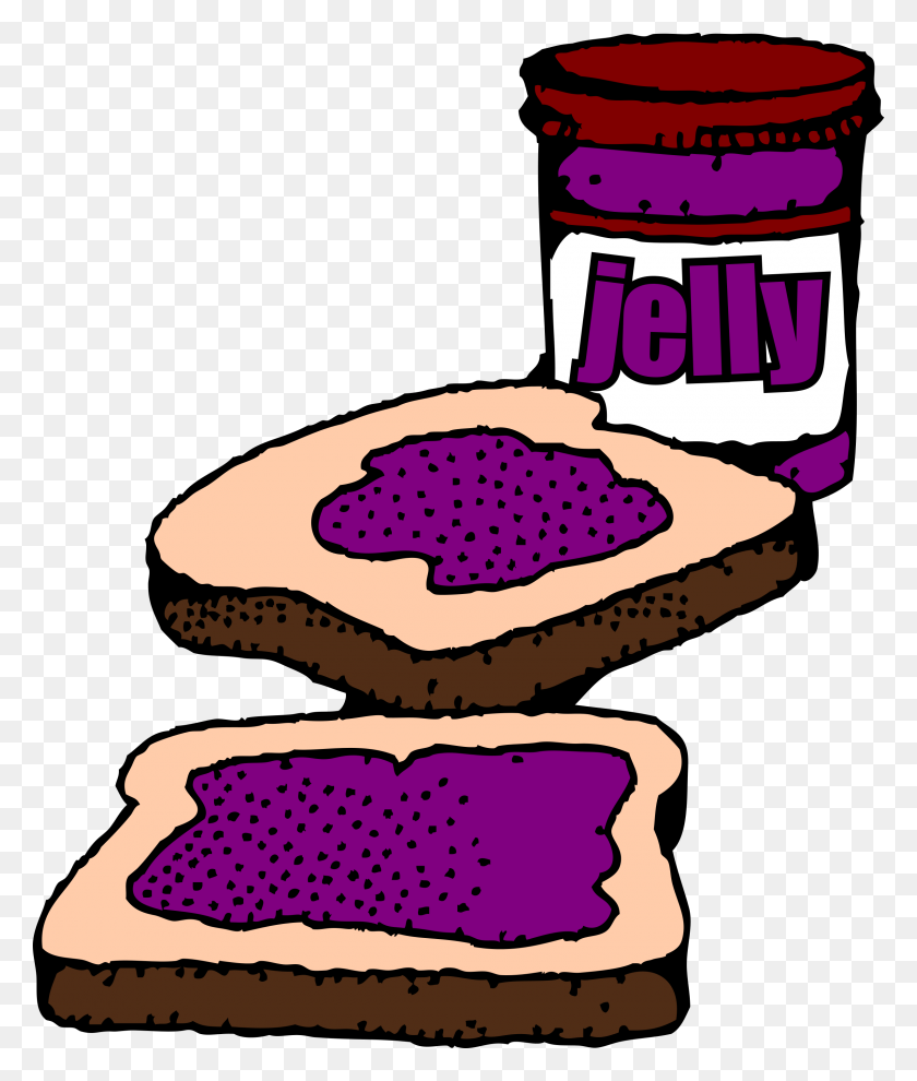 2400x2864 Colorized Peanut Butter And Jelly Sandwich Icons Png - Sandwich PNG