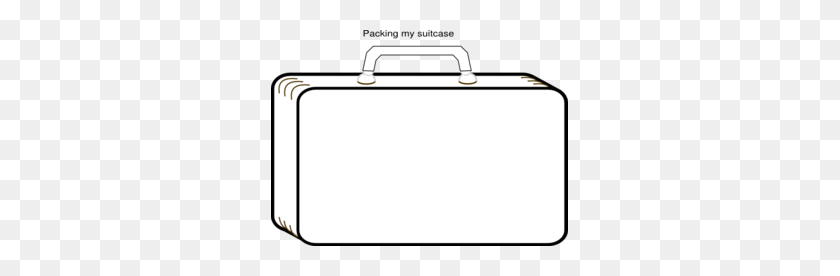 297x216 Colorless Suitcase Clip Art - Packing A Suitcase Clipart