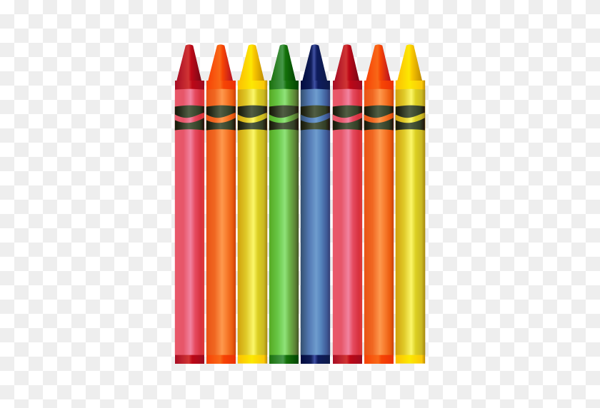 512x512 Colors, Crayons Icon - Crayon PNG