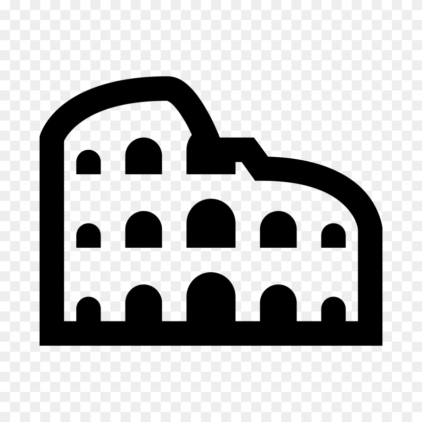 1600x1600 Colosseo Icon - Roman Colosseum Clipart