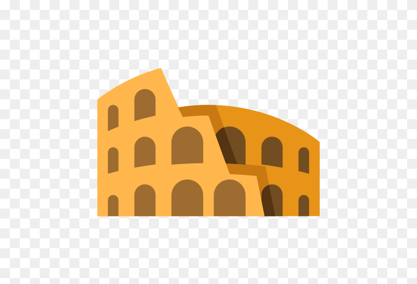 512x512 Coliseo, Italia, Icono De Punto De Referencia Con Formato Png Y Vector - Coliseo Png