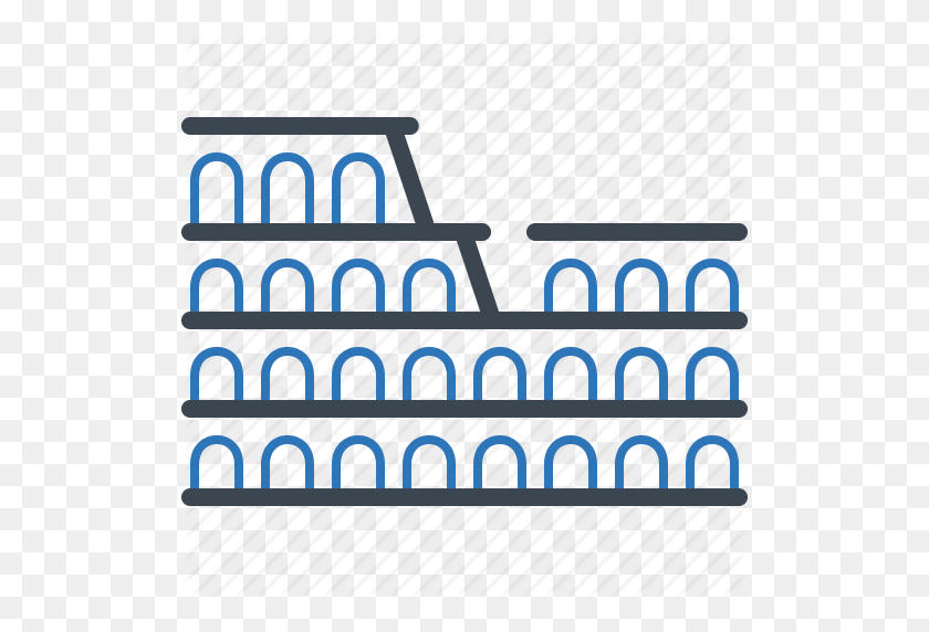 512x512 Колизей Рима, Италия, Достопримечательность, Театр, Чудо Света Значок - Римский Колизей Клипарт