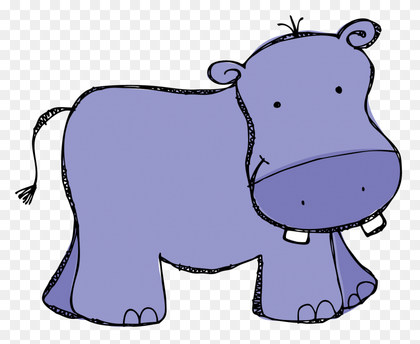 1600x1289 Colouful Clipart Hippo - Cd Player Clipart
