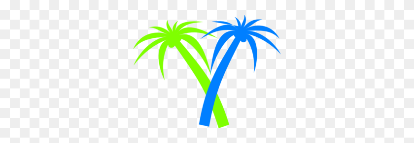 300x231 Colouful Clipart Palm Tree - Tropical Trees PNG