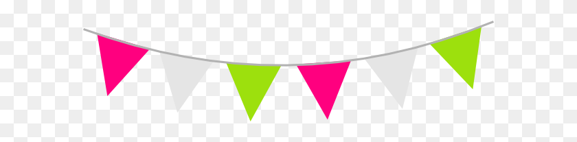 600x147 Colour Bunting Clip Arts Download - Bunting PNG