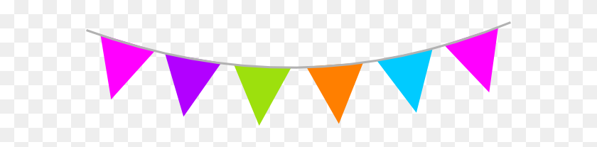 600x147 Colour Bunting Png Clip Arts For Web - Bunting PNG