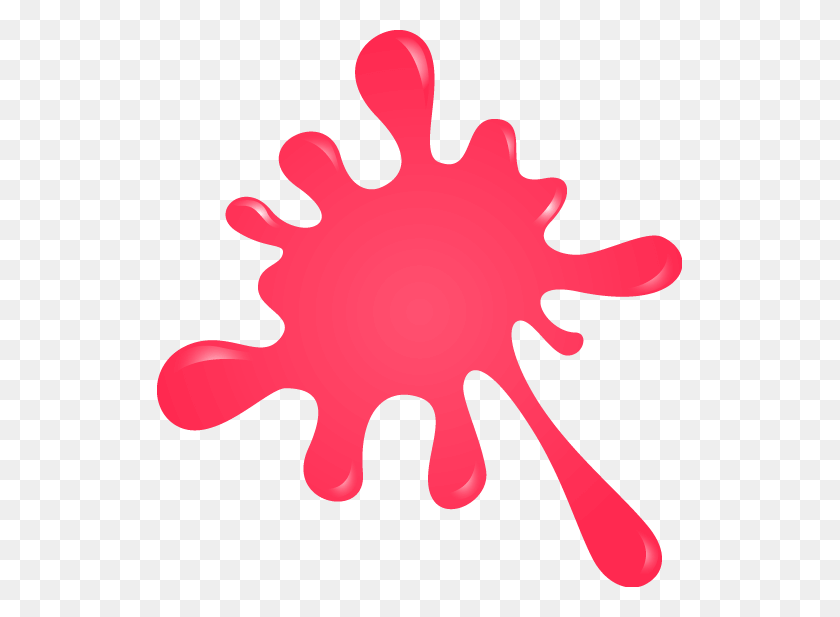 525x557 Colour Splash Stickers - Red Paint Splatter PNG