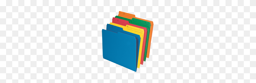 383x212 Coloured Folders Letter Assorted Colours - Manila Folder PNG
