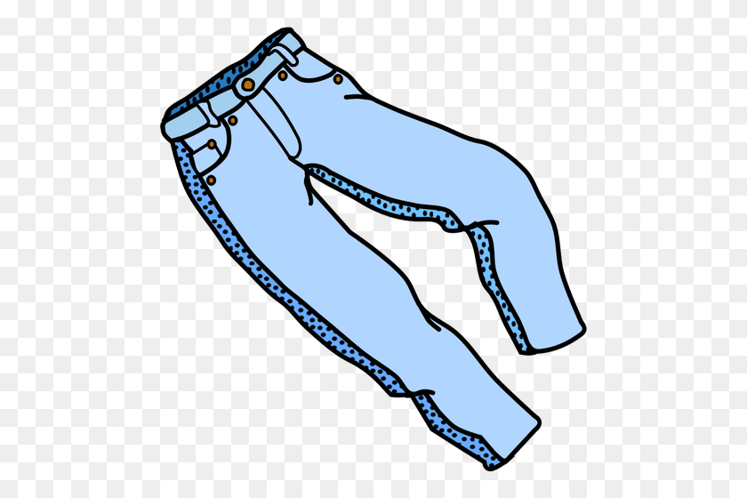 480x500 Coloured Line Art Vector Image Of Trousers - Hose Clipart