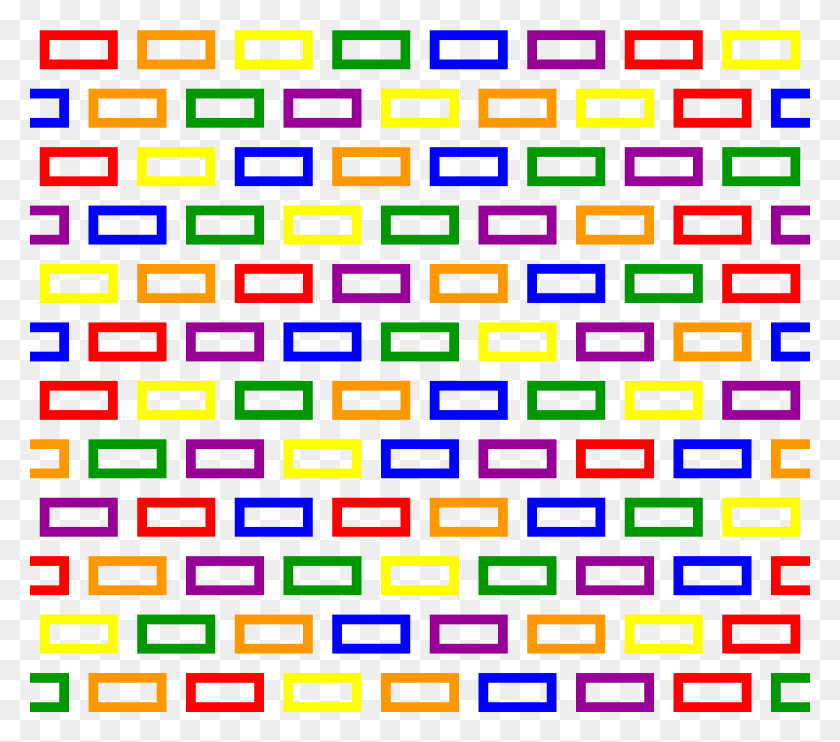 2400x2101 Colourful Bricks Pattern - Brick Pattern PNG
