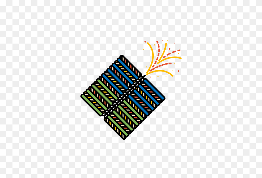 512x512 Colorido Diwali Conjunto De Iconos Iconos Gratis - Fuegos Artificiales Gif Png