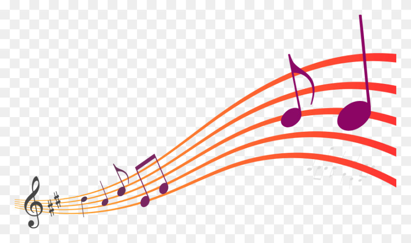 850x478 Colourful Music Notes Transparent Png - Music Notes PNG