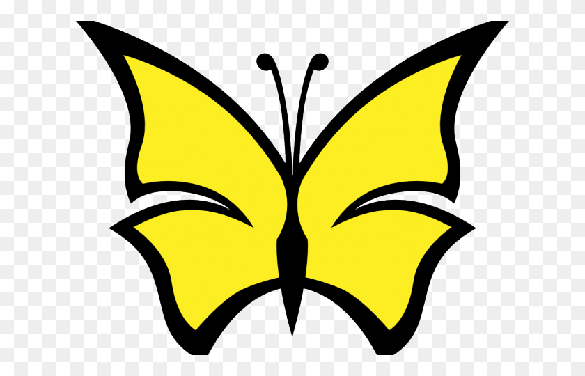 640x480 Цвета Клипарт Бабочка - Желтая Бабочка Клипарт