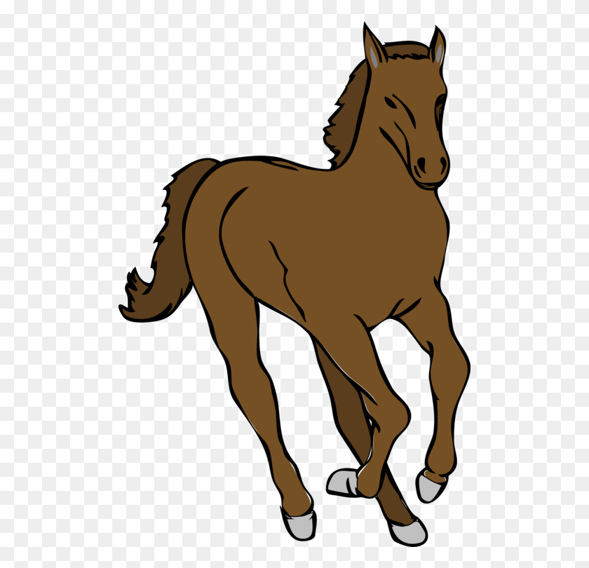 502x750 Colt Mustang Mare Foal Pony - Pony Clip Art