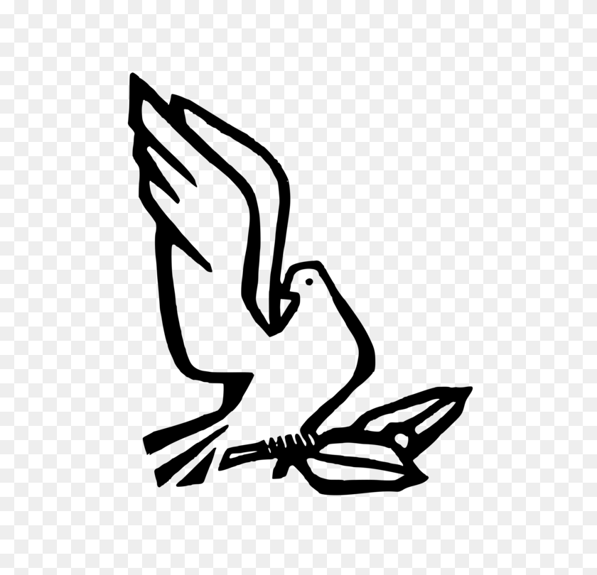 530x750 Columbidae Doves As Symbols Peace Symbols - Dove Black And White Clipart
