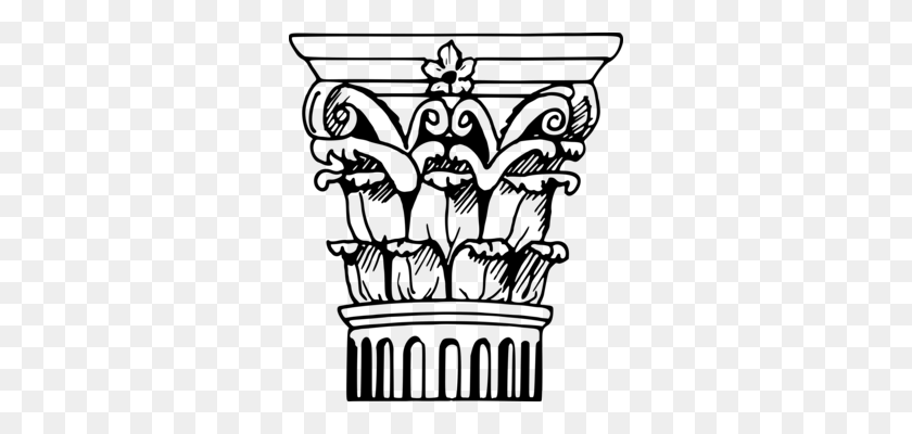 308x340 Columna De La Antigua Grecia Clásico Orden De La Arquitectura Griega Antigua - Columnas Romanas De Imágenes Prediseñadas