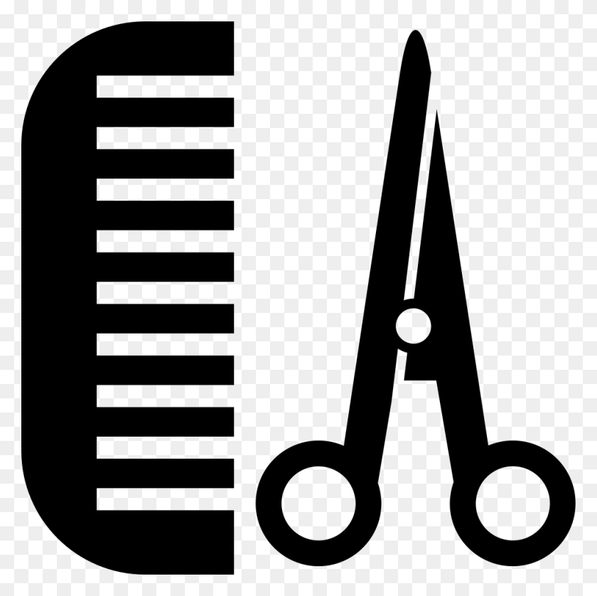 980x978 Comb And Scissors For Hair Png Icon Free Download - Hair Scissors PNG