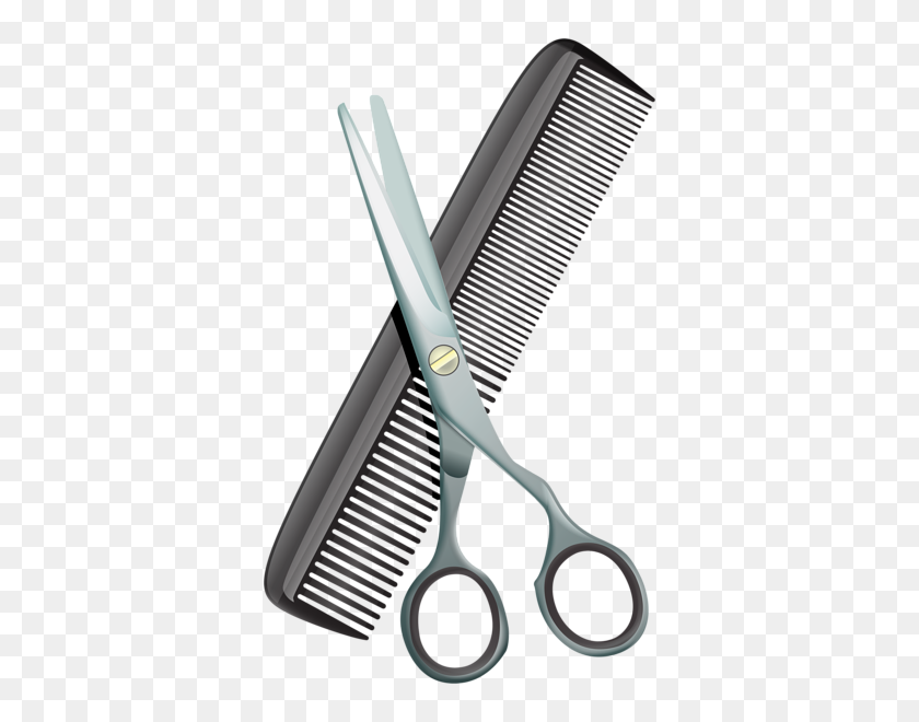 364x600 Comb And Scissors Png Clip Art Image Salon Art - Scissors And Comb Clipart