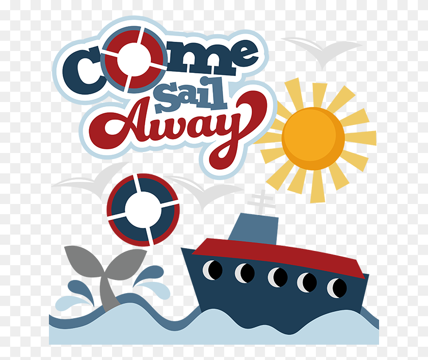 648x646 Come Sail Away For Cutting Machines Cruise - Cruise Ship Clip Art Free