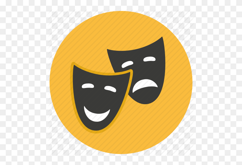 512x512 Comedy, Entertainment, Happy, Mask, Sad, Theater, Tragedy Icon - Comedy PNG
