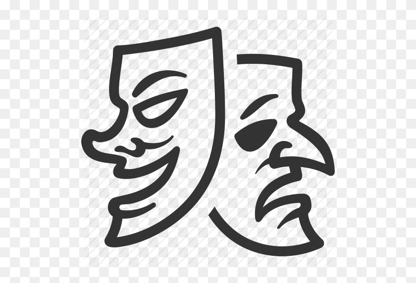 512x512 Comedy, Entertainment, Mask, Theatre Icon - Theatre Mask PNG