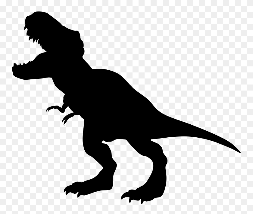 8000x6660 Удобный Динозавр Рекс Силуэт Png Прозрачное Изображение - Спинозавр Клипарт