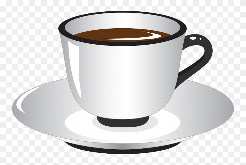 3000x1948 Comfortable White And Black Coffee Cup Png Clipart Best Web - Tea Cup PNG