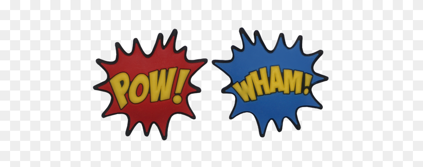 500x272 Comic Book Themed Pow And Wham Tennis Racquet Dampeners - Comic Book PNG