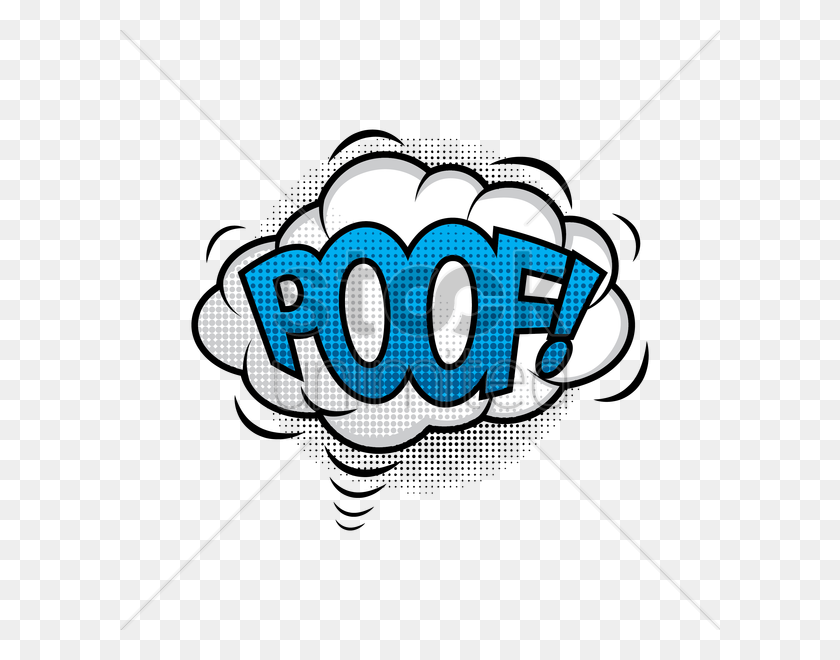 600x600 Comic Effect Poof Vector Image - Poof Clipart
