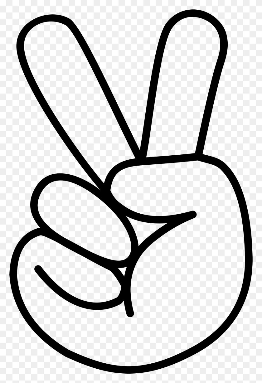 1492x2236 Comic Hand Peace Sign Icons Png - Peace Sign Hand PNG