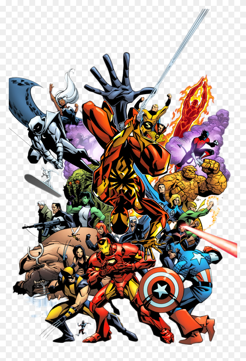 850x1275 Comic Nerdum De Los Cómics De Marvel - Marvel Png