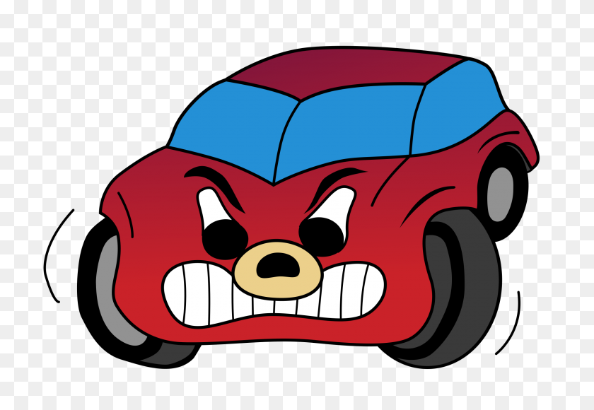 2400x1600 Comic Red Angry Car Icons Png - Car PNG