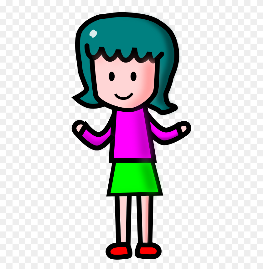 383x800 Comic Woman Clipart - Strong Woman Clipart