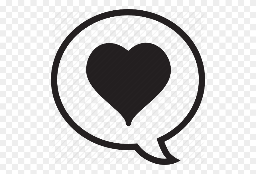 Comment, Fill, Heart Icon - Heart Icon PNG