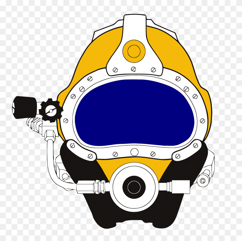 2000x2000 Commercial Diver Helmet Navy Logo - Diver PNG
