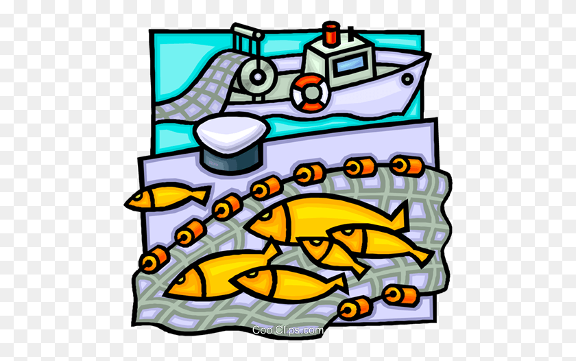 480x466 Commercial Fishing Industry Royalty Free Vector Clip Art - Royalty Free Clipart For Commercial Use