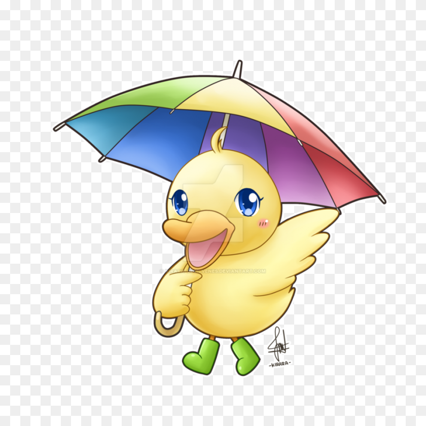 894x894 Commission - Duck With Umbrella Clipart