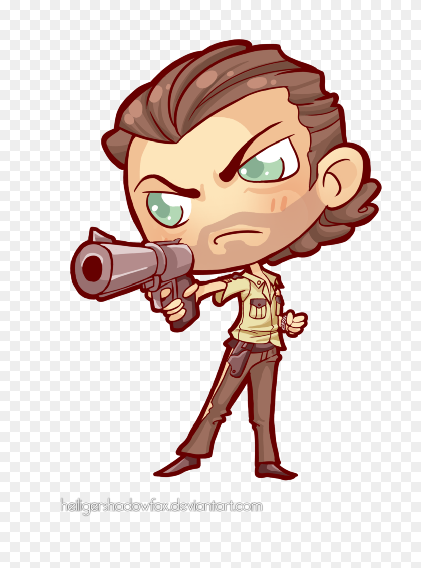 746x1072 Commission The Walking Chibi Dead - The Walking Dead Clipart