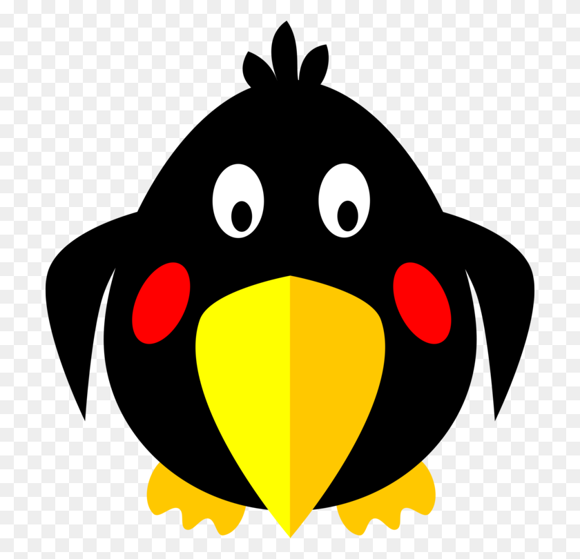 708x750 Común De Los Cómics De Mirlo De Dibujos Animados Común Cuervo - Pájaro Negro De Imágenes Prediseñadas