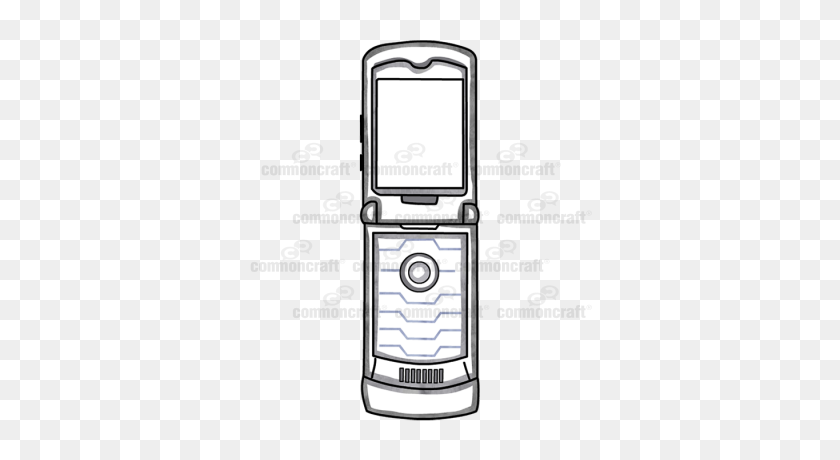 400x400 Common Craft Cut Out Library Common Craft - Flip Phone PNG